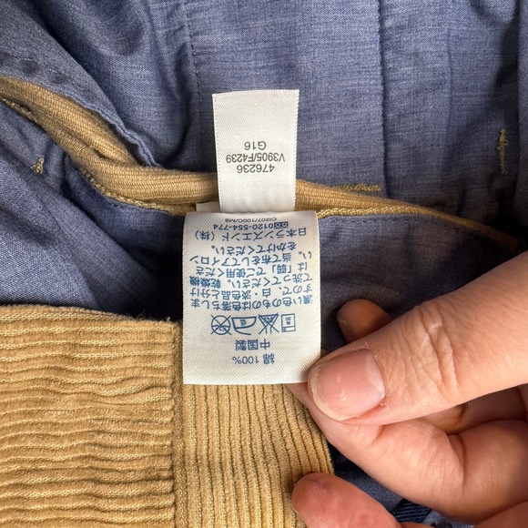 Lands End Mens 35 Traditional Fit Corduroy Pants Tan Khaki 100% Cotton - Picture 7 of 11